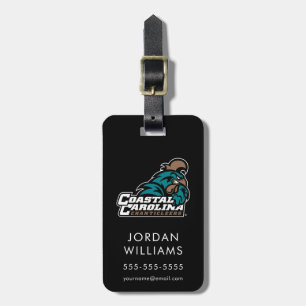 Coastal Carolina Logo and Wordmark Luggage Tag