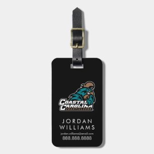 Coastal Carolina Logo and Wordmark Luggage Tag