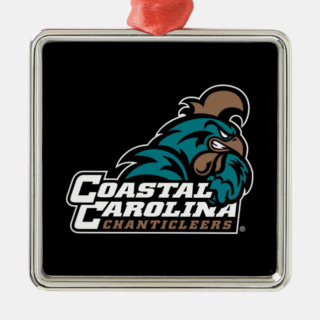 Coastal Carolina Logo and Wordmark Metal Ornament (Front)