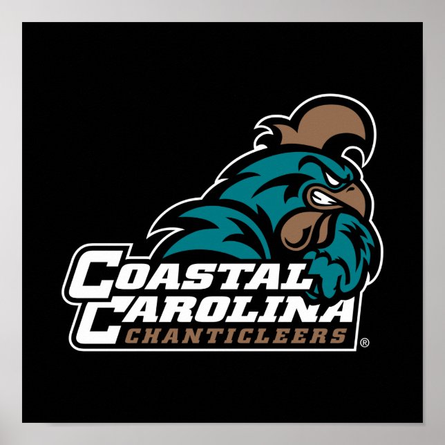 Coastal Carolina Logo and Wordmark Poster (Front)