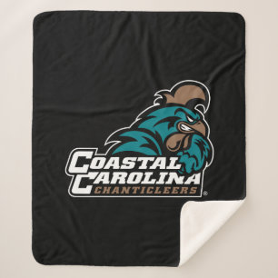 Coastal Carolina Logo and Wordmark Sherpa Blanket