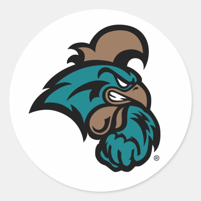 Coastal Carolina Logo Classic Round Sticker (Front)