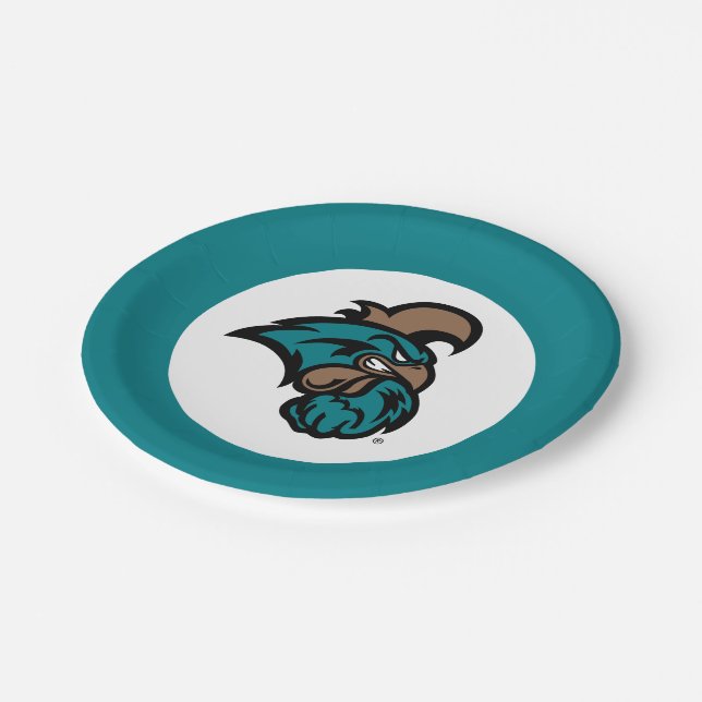 Coastal Carolina Logo Paper Plates (Angled)