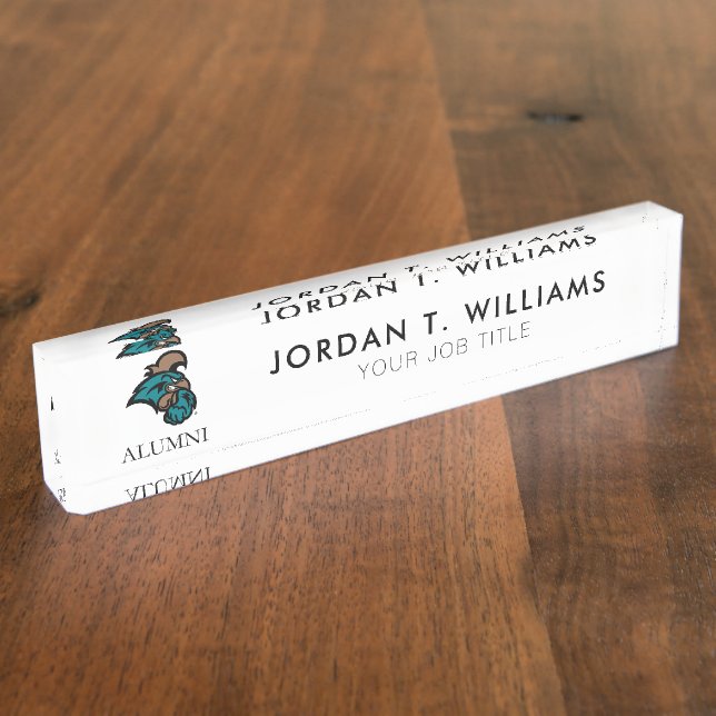 Coastal Carolina University Alumni Desk Name Plate (Side)