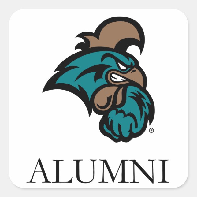 Coastal Carolina University Alumni Square Sticker (Front)