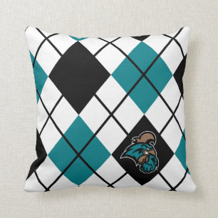 Coastal Carolina University Argyle Throw Pillow