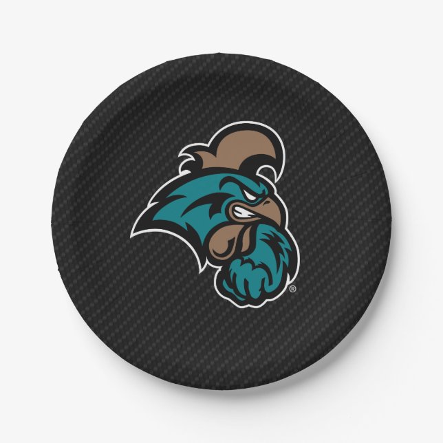 Coastal Carolina University Carbon Fiber Paper Plates (Front)