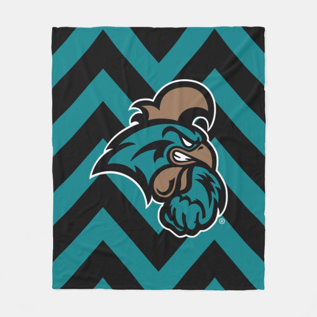 Coastal Carolina University Chevron Fleece Blanket (Front)