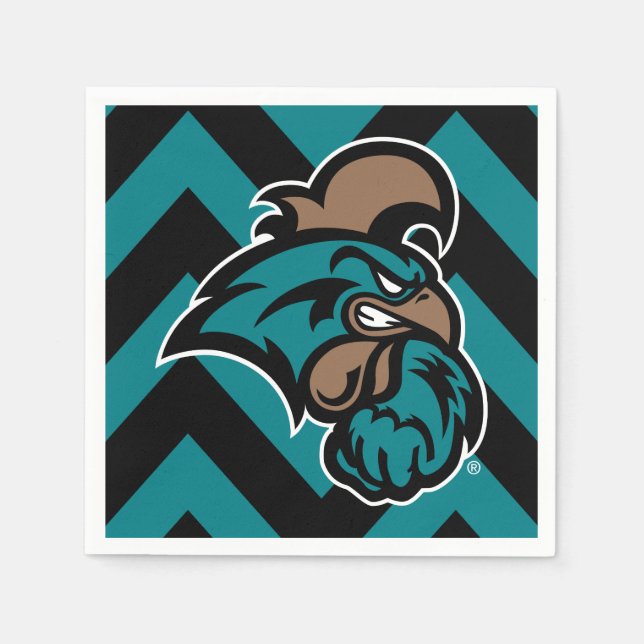 Coastal Carolina University Chevron Napkins (Front)