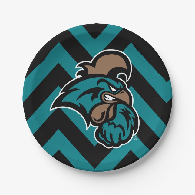 Coastal Carolina University Chevron Paper Plates (Front)