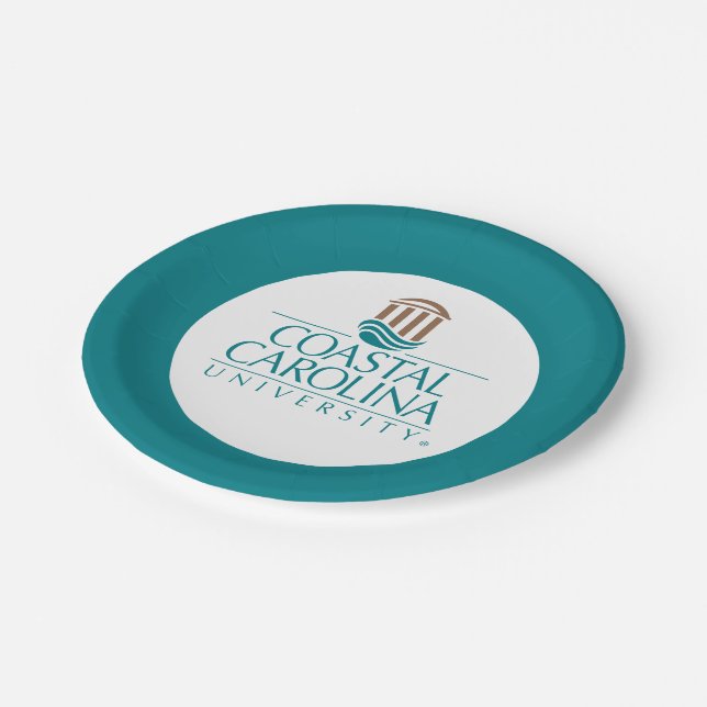 Coastal Carolina University Logo Paper Plates (Angled)