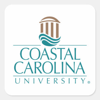 Coastal Carolina University Logo Square Sticker