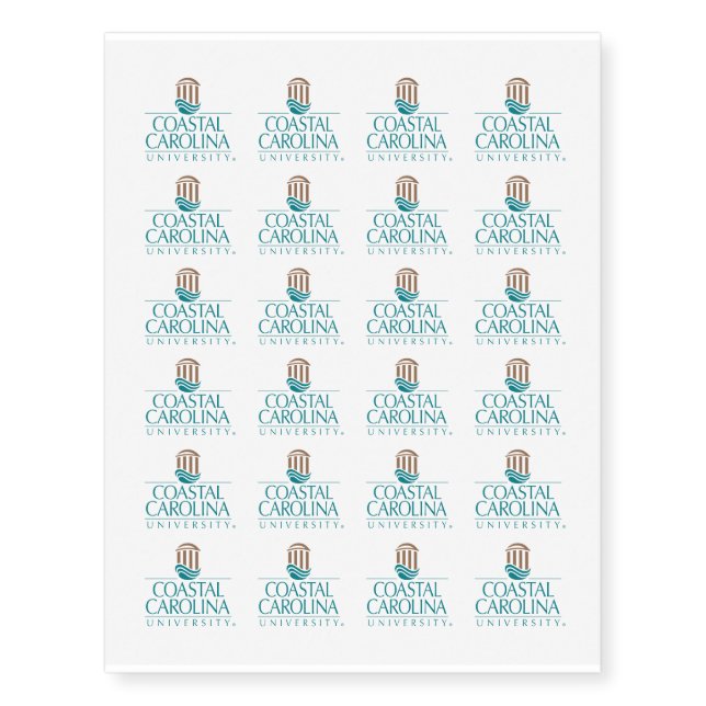 Coastal Carolina University Logo Temporary Tattoos (Front)