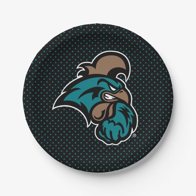 Coastal Carolina University Polka Dot Paper Plates (Front)