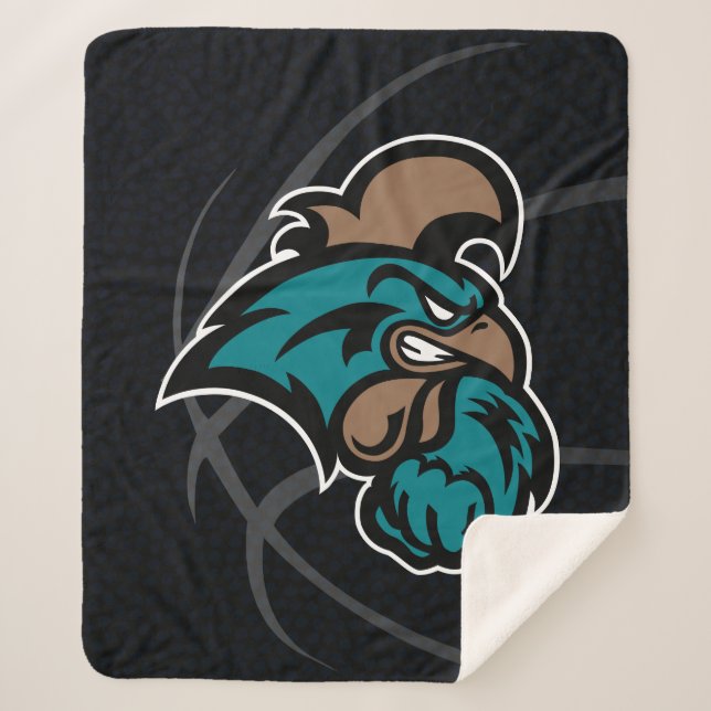 Coastal Carolina University State Basketball Sherpa Blanket (Front)