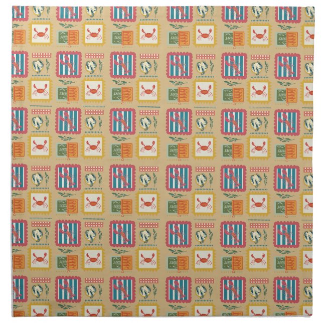 Coastal Catch Kitchen  Cloth Napkin (Front)