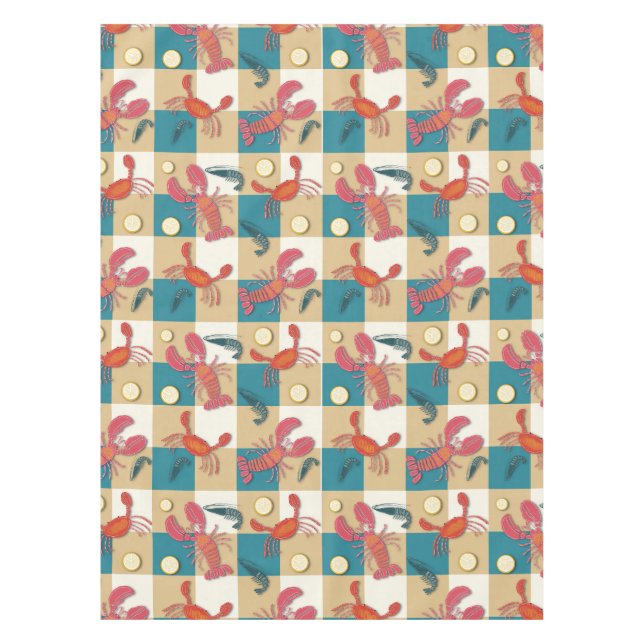 Coastal Catch Picnic  Tablecloth (Front)