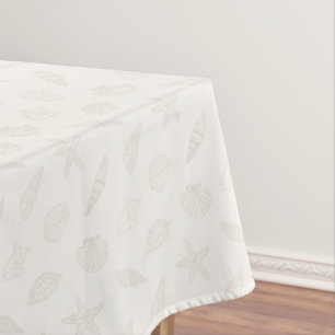 Coastal Charm Almond Milk Tablecloth