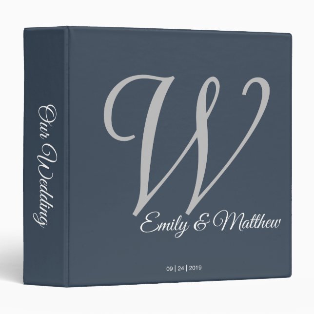 Coastal Charm⎢ Elegant Wedding Binder (Front/Spine)