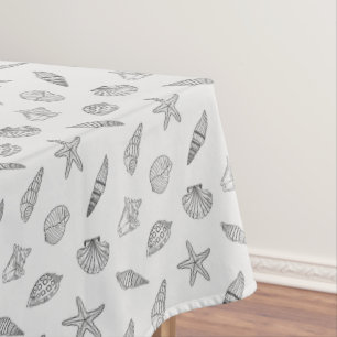 Coastal Charm Ocean Gray Tablecloth