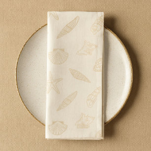 Coastal Charm Sandy Taupe Cloth Napkin