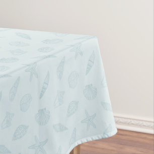 Coastal Charm Seafoam Blue Tablecloth