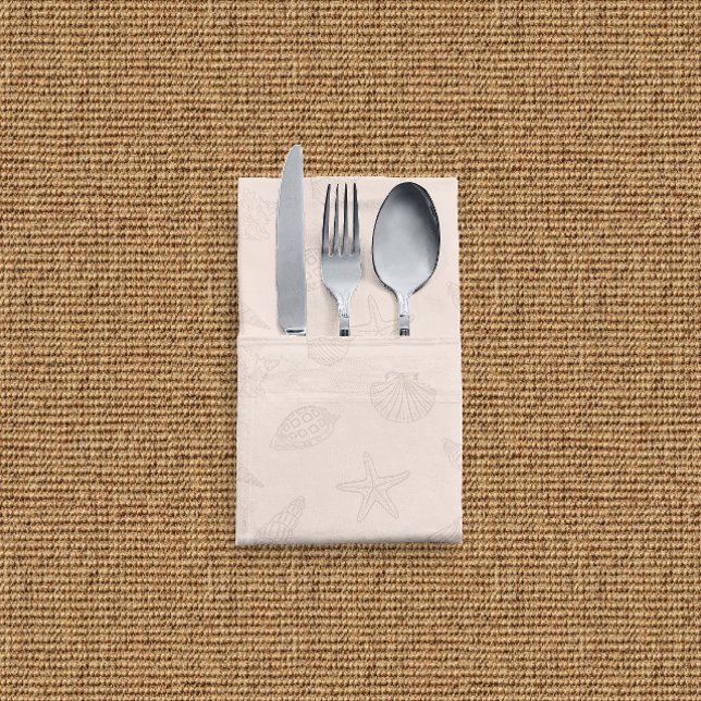 Coastal Charm Shell Pink Cloth Napkin (Creator Uploaded)