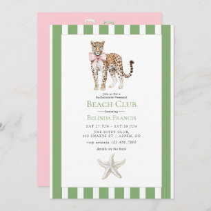Coastal Chic Beach Club Bachelorette Weekend Invitation