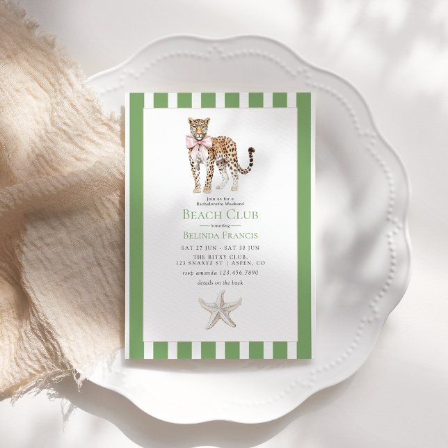 Coastal Chic Beach Club Bachelorette Weekend Invitation (Coastal Chic Beach Club Bachelorette Weekend Invitation)