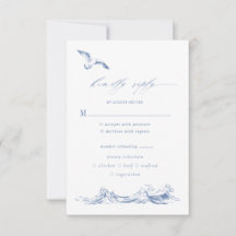 Coastal Chic Blue Meal Options Wedding