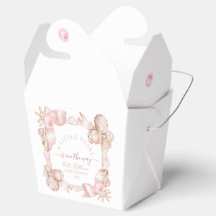 Coastal chic blush pink pearl Baby Shower Favor Boxes