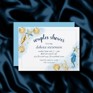 Coastal Chic   Coral Reef Nautical Pastel Shower Invitation