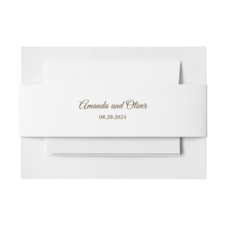 Coastal Chic Golden Sand Turquoise Water Wedding Invitation Belly Band
