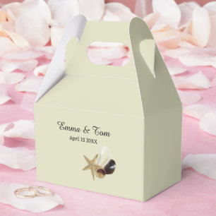 Coastal Chic Minimalist Beach Wedding Favor Boxes
