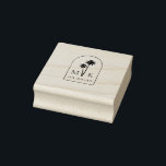 Coastal Chic Minimalist Monogram Wedding Rubber Stamp<br><div class="desc">Contemporary Coastal Chic Minimalist,  wedding monogram rubber ink stamp.</div>