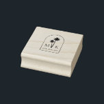 Coastal Chic Minimalist Monogram Wedding Rubber Stamp<br><div class="desc">Contemporary Coastal Chic Minimalist,  wedding monogram rubber ink stamp.</div>