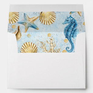 Coastal Chic Modern Coral Reef Envelope