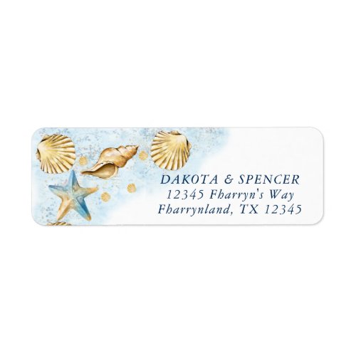 Coastal Chic | Modern Coral Reef Return Address Label Coastal Chic Modern Coral Reef Return Address Label