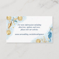 Coastal Chic | Modern Coral Reef Website Enclosure Card