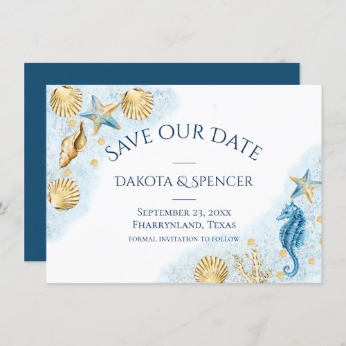 Coastal Chic  Modern Nautical Wedding Save The Date