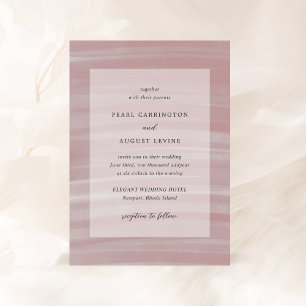 Coastal Chic Pink Elegant Wedding Invitation