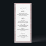 Coastal Chic Pink Elegant Wedding Menu<br><div class="desc">Elegant wedding menus featuring a hand painted abstract art background perfect for a coastal or beach wedding.</div>