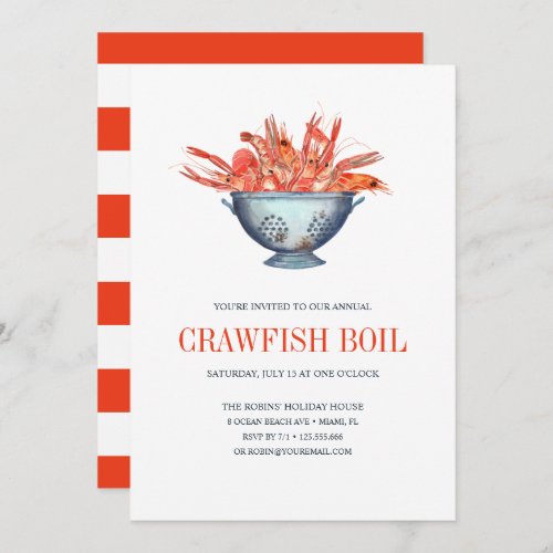 Coastal Chic Red CRAWFISH Seafood Boil Party