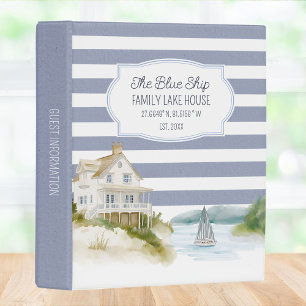 Coastal Chic Rental Lake House Guest Information Mini Binder