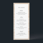 Coastal Chic Sandy Neutral Elegant Wedding Menu<br><div class="desc">Elegant wedding menus featuring a hand painted abstract art background perfect for a coastal or beach wedding.</div>