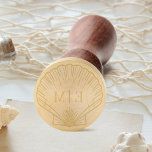 Coastal Chic Scallop Shell Wedding Monogram Wax Seal Stamp<br><div class="desc">This modern coastal chic beach monogram wax seal stamp has the initials of the bride and groom inside the scallop shell.</div>