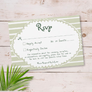Coastal Chic Sun Palm Tree Wedding QR Code RSVP Card