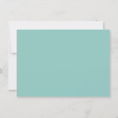 Coastal Chic | Teal and Coral Terra Cotta Shower Invitation (Back)
