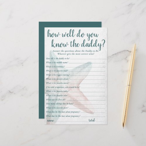 Coastal Chic  Teal Starfish Who Knows Daddy Game