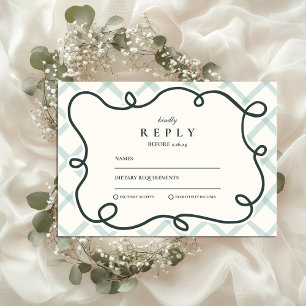 Coastal Chic Wedding RSVP Card